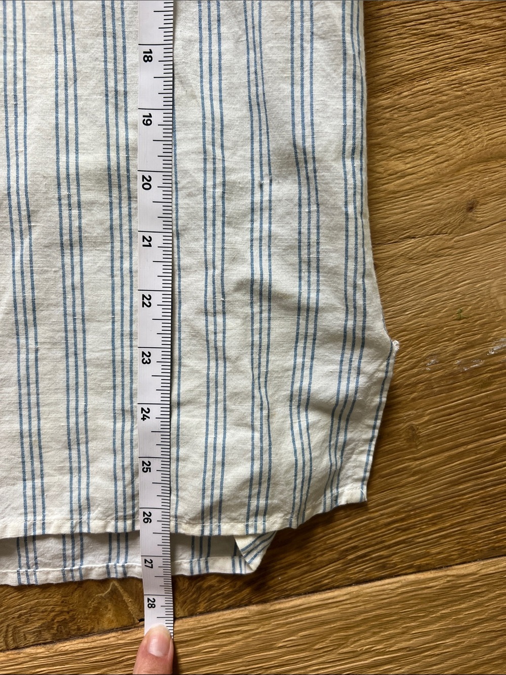 Vintage Barneys New York White Button-Down Shirt with Blue Stripes - Picture 8 of 9